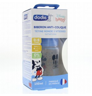 DODIE biberon initiation+ Mickey Bleu 0-6M | 150 ml