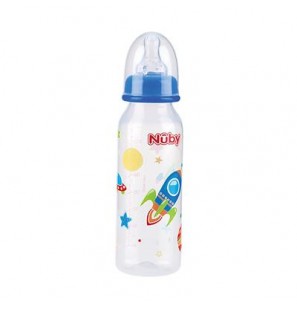 NUBY Biberon Classique Polycarbonate imprimé 240ml +0 mois