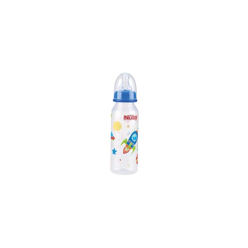 NUBY Biberon Classique Polycarbonate imprimé 240ml +0 mois