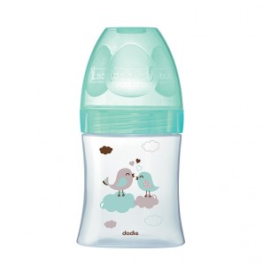 DODIE biberon initiation+ Verre Oiseau Vert 0-6M | 150 ml