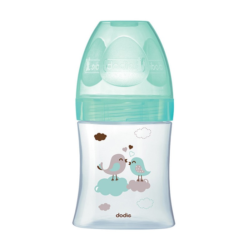 DODIE biberon initiation+ Verre Oiseau Vert 0-6M | 150 ml