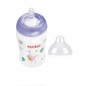 NUBY biberon en polycarbonate imprimé avec  tétine SoftFlex 270ml + 0 mois