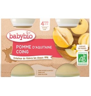 Babybio Pomme d’Aquitaine Coing 2 | 130G