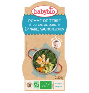 BABYBIO Epinards Saumon 2x 200G