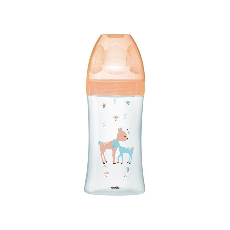 DODIE biberon Sensation+ Beige Biche Verre 0-6M | 270 ml