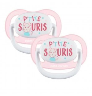 BEBE CONFORT SUCETTE PHYSIO AIR CONFORT 18-36MOIS P'TITE SOURIS ROSE