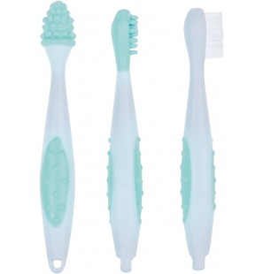 BEBE CONFORT 3 BROSSES A DENTS AVEC ETUI SAILOR BLEU 0-36MOIS