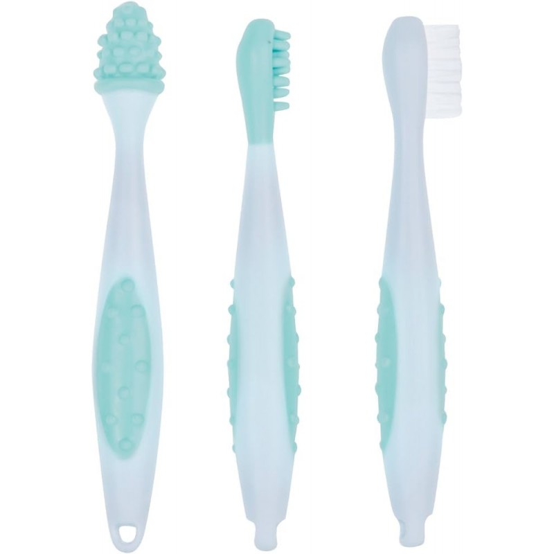 BEBE CONFORT 3 BROSSES A DENTS AVEC ETUI SAILOR BLEU 0-36MOIS