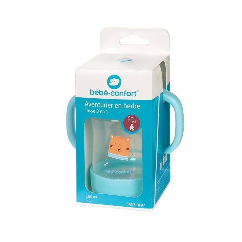 BEBE CONFORT TASSE 3 EN 1 AVENTURIER EN HERBE +9MOIS STEP 3 180ML