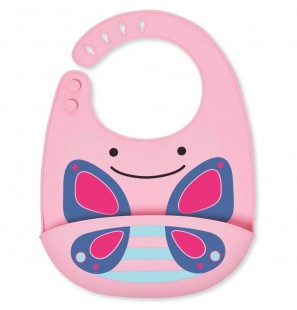 SKIP HOP  Bavoir en Silicone zoo Papillon