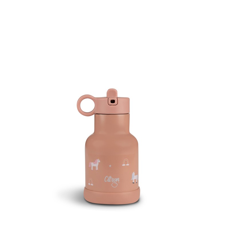 SKIP HOP Gourde isotherme 250 ml avec code QR citron - Licorne rose