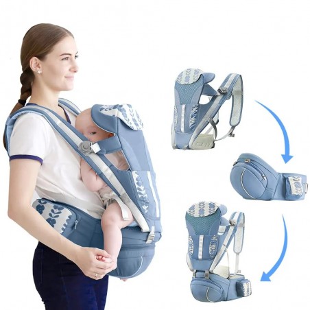 AIEBAO Porte bebe naissance a 15KG Bleu Roi