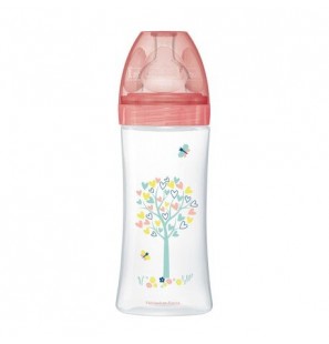 DODIE Sensation+ Biberon anti-colique 6+ mois rose débit 3 - 330ml