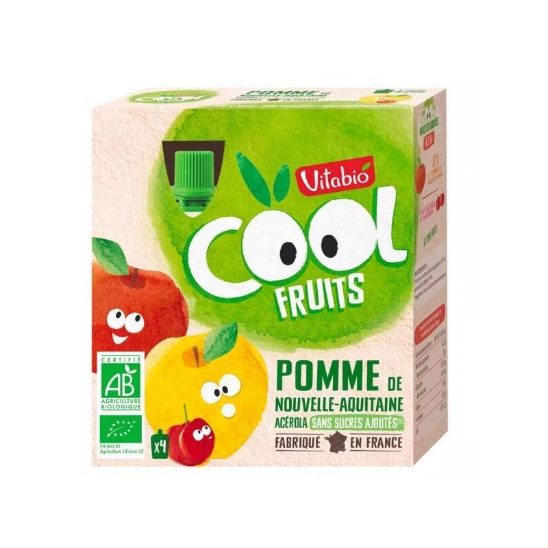 VITABIO COOL FRUITS POMME ACEROLA 4*90G