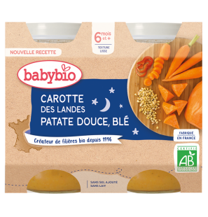 BABYBIO CAROTTE DES LANDES PATATE DOUCE BLE 200G