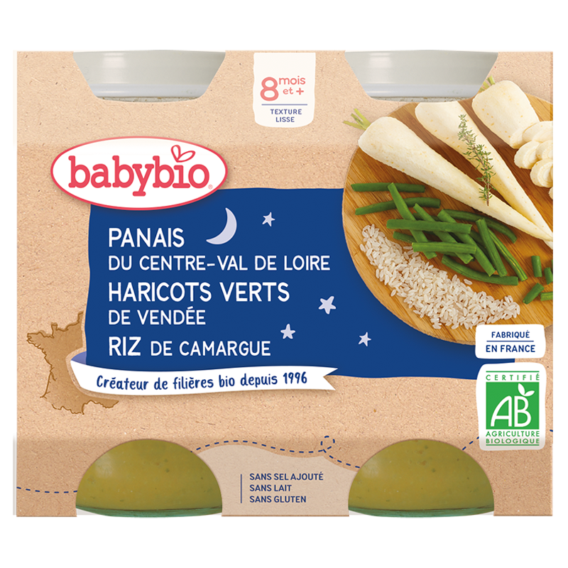 BABYBIO PANAIS HARICOTS VERTS & RIZ DE CAMARGUE