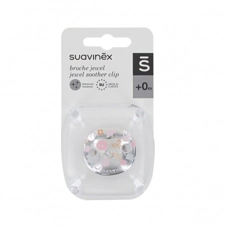 SUAVINEX Attache Sucette Bijou +0 Memories rose