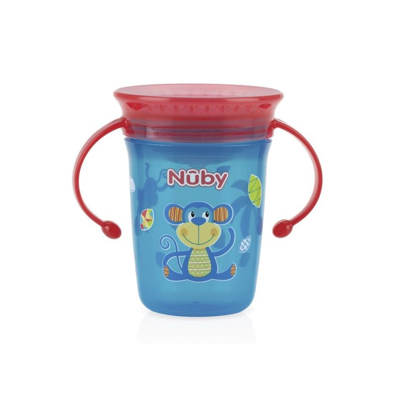 NUBY GOBELET ANTI GOUTTE MAGIC 360° AVEC ANSES +6MOIS 240ML