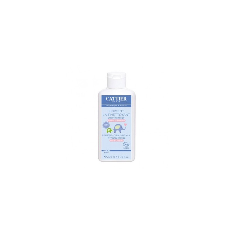 CATTIER BEBE LINIMENT LAIT NETTOYANT POUR LE CHANGE 200ML