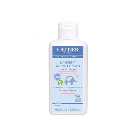 CATTIER BEBE LINIMENT LAIT NETTOYANT POUR LE CHANGE 200ML