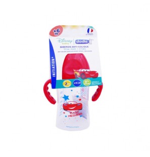 DODIE BIBERON AVEC ANSES CARS ROUGE +6MOIS 270ML