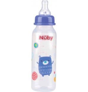 NUBY Biberon col standard débit lent 0m+ 240ml