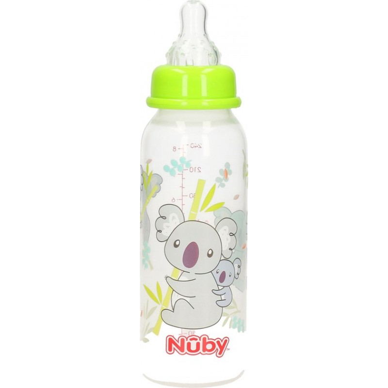 NUBY Biberon col standard débit lent 0m+ 240ml