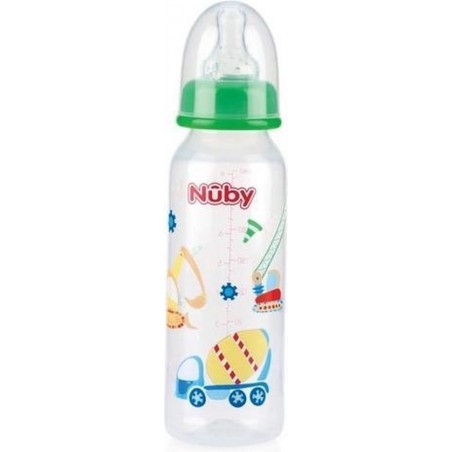 NUBY Biberon Classique Polycarbonate imprimé 240ml +0 mois