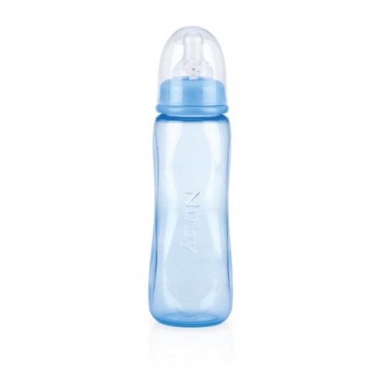 NUBY BIBERON CLASSIQUE COL STANDARD EN PP AVEC TETINE ANTI-COLIQUE +0MOIS 240ML