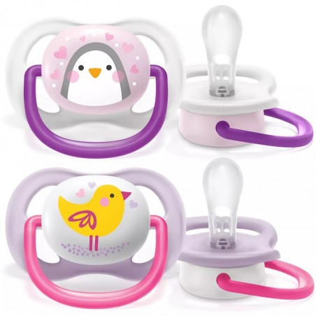 AVENT SUCETTE ORTHODONTIQUE 0-6MOIS GIRL PENG/BIRD