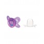 NUBY SUCETTE EN SILICONE OVAL CLASSIC AVEC COUVERCLE 0-6MOIS