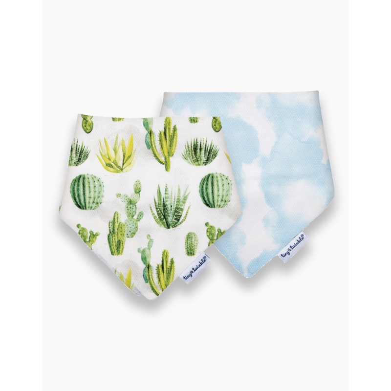 TINY TWENKLE Set de 2 bavoirs bandana Cactus