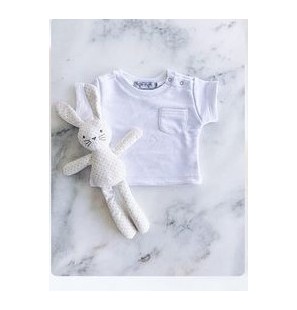 NOSS NOSS T-shirt en coton biologique pour enfants Blanc T6