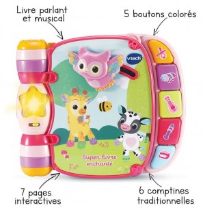 VTECH LIVRE ENCHANT DES BABY LOULOUS ROSE