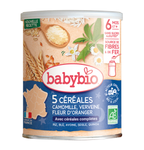 BABYBIO CEREALES VERVEINE CAMOMILLE FLEUR D'ORANGER 220G