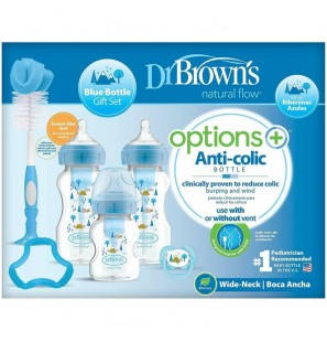 DR Browns Pack biberon cadeau Bleu