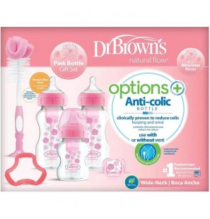 DR Browns Pack biberon cadeau ROSE