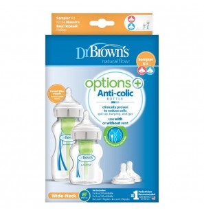 DR BROWNS Set 2 biberons col large Natural options