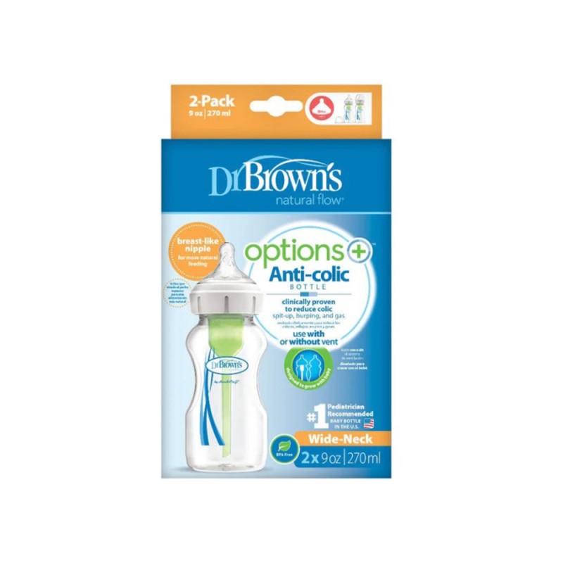 Dr browns Paquet de 2 biberon options+ à col large 270 ml