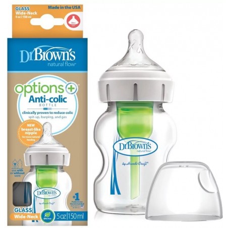 Dr Browns Biberon en verre 150ml Cole large