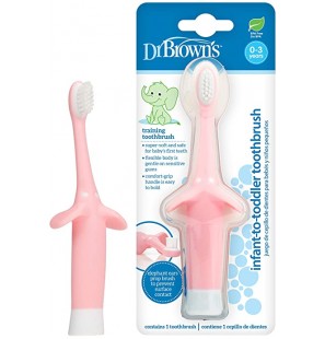 DR BROWNS Brosse a dents bebe 0-3 ans oreille elephant