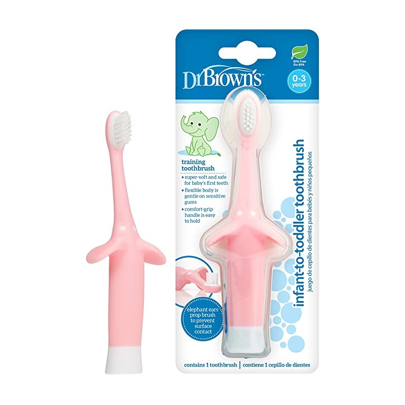 DR BROWNS Brosse a dents bebe 0-3 ans oreille elephant