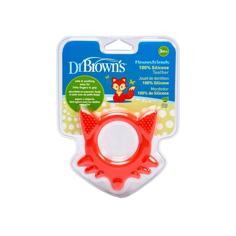 DR BROWNS flexees friends anneau de dentition rouge