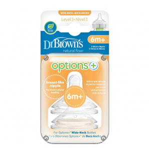 DR BROWNS Tétine cole large L3 – 6m+ Pack de 2