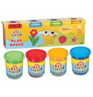 DEDE Lot de 4 pots de pâte à modeler 560 g