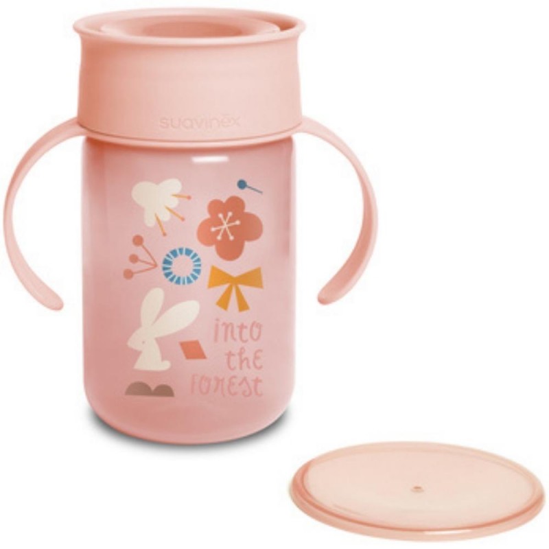 SUAVINEX Tasse d’apprentissage 360° Rose 340ml 12m+