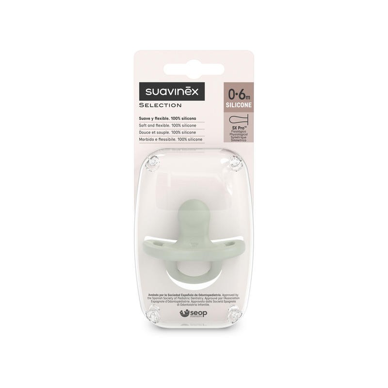 SUAVINEX Sucette Anatomique Réversible SXPRO 0/6 Mois Vert