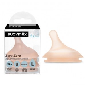 SUAVINEX Zero.Zero 2 Tétines Débit Dense 6 Mois et +