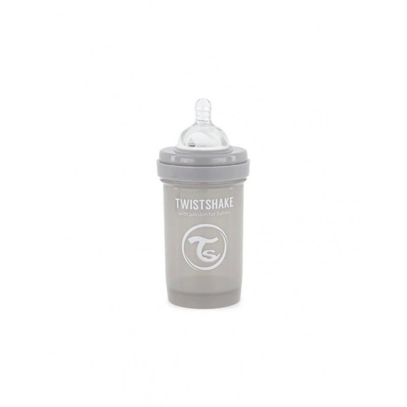 Twistshake Biberon  anti-coliques 180ml 0m+ Gris