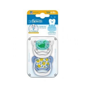 DR BROWN Lot de 2 sucettes  Prevent Butterfly Shield étape 2, bleue